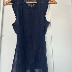 Marc By Marc Jacobs Navy Sleeveless Blouse